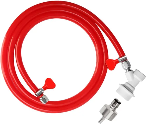 Miniatura 8 de MRbrew Kit de montaje de barril de bloqueo de bola de CO2 de 5 pies, línea de preparación de PVC de 5/16 pulgadas con desconexión rápida