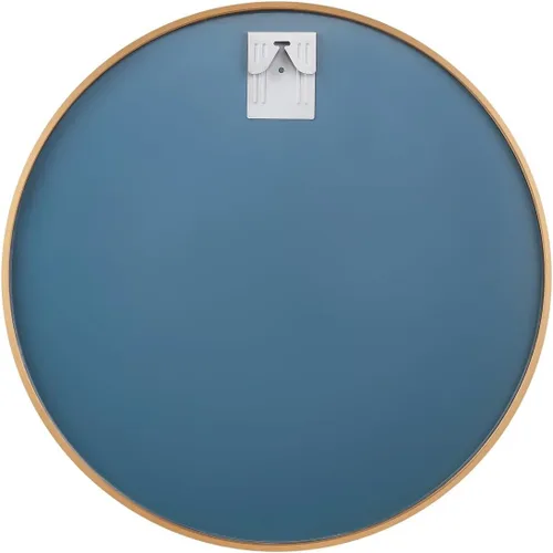 Miniatura 8 de Itrue Espejo de pared redondo de 30 pulgadas, espejo de tocador de baño con marco de metal dorado cepillado, espejo de vidrio HD con respaldo