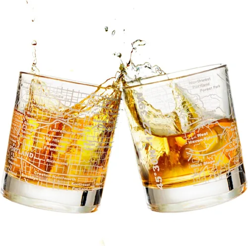 Miniatura 9 de Greenline Goods - Vasos de whisky, juego de regalo de 2 vasos de 284ml para amantes de Washington, DC, grabado con mapa de Washington, DC Vaso