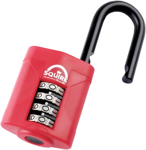 Miniatura 3 de Squire Candado resistente (CP50/1.5) – Grillete largo más resistente – Candado combinado de 4 ruedas – Acero aleado para resistencia a la corrosión