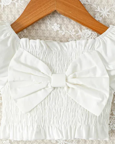 Miniatura 5 de Mioglrie Ropa para bebé niña con volantes y pantalones cortos, conjunto de ropa para niñas pequeñas