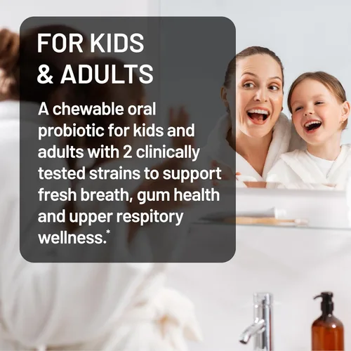 Miniatura 10 de Probióticos masticables para salud oral NatureWise, protección clínicamente comprobada para dientes y encías , 1, 1
