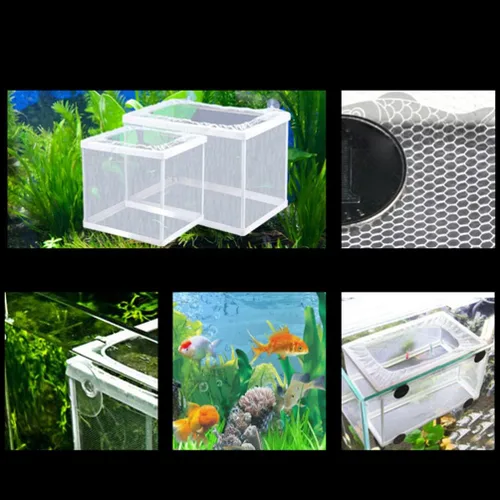 Miniatura 5 de balacoo Caja de aislamiento de peces para acuario con ventosas de gran tamaño para criador de peces de gran tamaño, incubadora de criaderos de 10.23