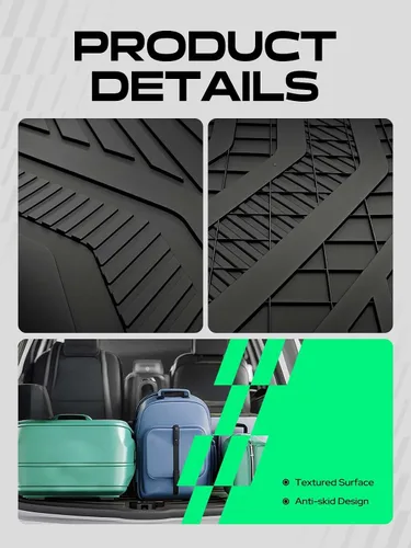 Miniatura 7 de YHTAUTO Tapete de carga compatible con Ford Bronco 2021-2026 (4 puertas), forro de suelo de elastómero termoplástico, protección para todo