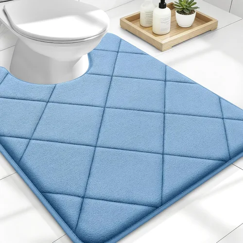 Miniatura 67 de OLANLY Tapete de baño de espuma viscoelástica de 24 x 16 pulgadas, ultra suave y absorbente, lavable a máquina, cómodo tapete de baño para suelo