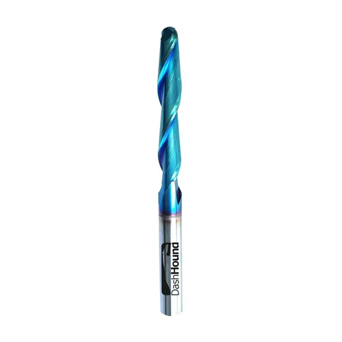 Miniatura 6 de BRB218B - Broca en espiral de punta esférica de carburo sólido recubierto NACO, fresadora CNC con vástago de 1/4, CD de 1/8 pulgadas x 1/2 pulgadas