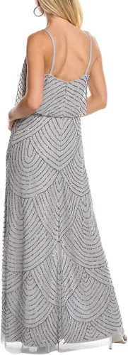 Miniatura 2 de Adrianna Papell Vestido tipo blusón con cuentas Art Deco para mujer