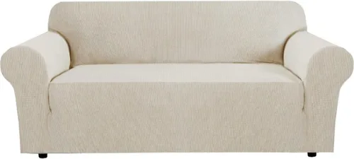 Miniatura 80 de H.VERSAILTEX Fundas elásticas para sofá, fundas de sofá para perros, fundas para sofá de 3 asientos con tela jacquard gruesa a cuadros con parte
