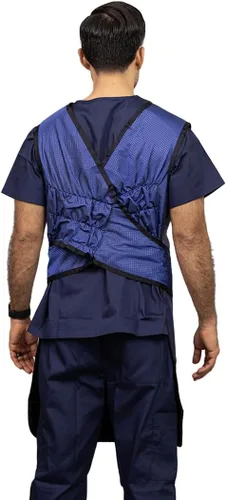 Miniatura 3 de Delantal frontal – Flexiback – 0.020 in Pb LE – Delantal ligero con plomo de rayos X – Ajuste Ajustable – Azul Real Ripstop
