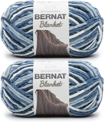 Miniatura 78 de Bernat - Estambre para mantas súper esponjoso acrílico, 2 paquetes de 300g/10.5 onzas, #6, chenilla gruesa de peso pesado para tejer y crochet