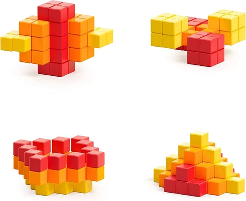 Miniatura 3 de PIXIO Lava - Juguete de construcción de bloques magnéticos pequeños en el estilo de arte de píxeles con aplicación gratuita, cubos de plástico