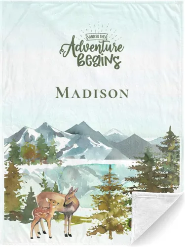 Miniatura 14 de Manta de bebé personalizable con nombre de la selva, manta de bebé personalizada para niños, manta de aventura que espera, manta de forro polar