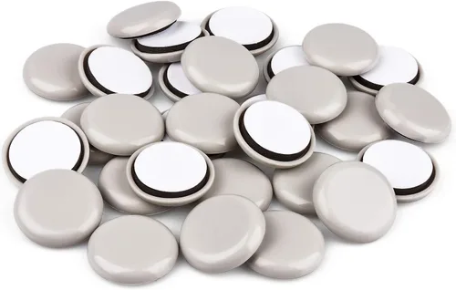 Miniatura 7 de 24 Piezas Deslizadores de Silla de 1/2 Pulgada Deslizadores de Muebles Pequeños para Alfombra Deslizadores de Muebles Redondos de Teflón