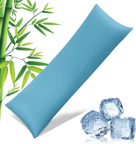 Miniatura 28 de Fundas de almohada de tamaño corporal, Fundas de almohada de viscosa refrescante con cierre de cremallera, Funda de almohada fresca y transpirable