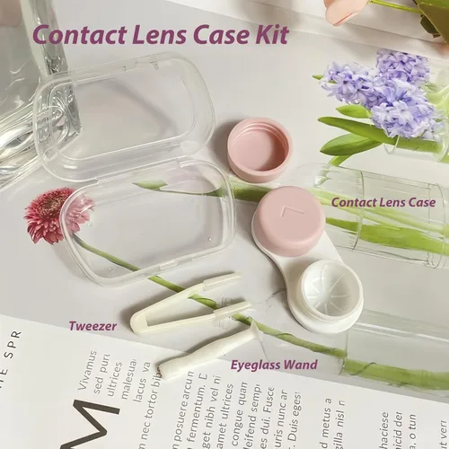Miniatura 3 de Paquete de 6 fundas para lentes de contacto, estuche de contacto portátil con pinzas para herramientas aplicadoras, para viajes al aire libre
