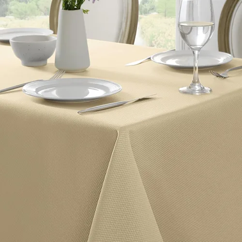Miniatura 15 de Softalker - Mantel rectangular con textura tejida y patrón jacquard, impermeable, fácil de limpiar, resistente a las manchas y sin arrugas