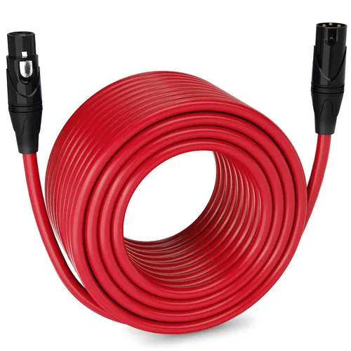 Miniatura 44 de LyxPro Cable de micrófono XLR hembra a macho de ángulo recto de 3 pines de 1.5 pies para altavoces amplificados, interfaz de audio, rendimiento