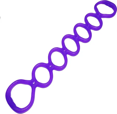Miniatura 9 de Banda de ejercicio de resistencia elástica de 7 anillos, banda Miracle Miles, estiramiento de yoga, brazo, hombros, pies, piernas fitness, gimnasio