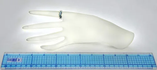 Miniatura 3 de RB Gems - Anillo de plata de ley 925 diseño de marquesa de 08 quilates chapado en rodio corona de 5 piedras