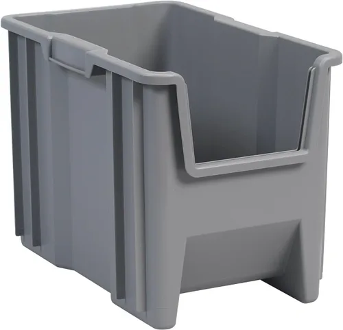 Miniatura 11 de Akro-Mils 13014 Stak-N-Store - Contenedor de almacenamiento de plástico apilable de servicio pesado con frente abierto