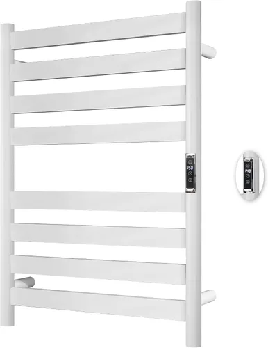 Miniatura 12 de Toalleros térmicos para baño, calentadores eléctricos de toallas para montar en la pared con temporizador y control de temperatura, calentador