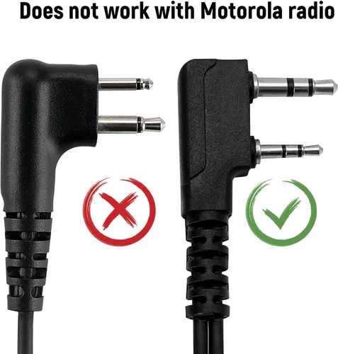 Miniatura 3 de Walkie Talkie Auricular con micrófono, diseño en forma de G de ajuste seguro para Retevis RT22/RT68/RT21/H-777/RT86, compatible con Baofeng