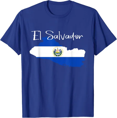 Miniatura 24 de Camiseta con la bandera de El Salvador, mapa de El Salvador, camiseta de Salvador para mujer