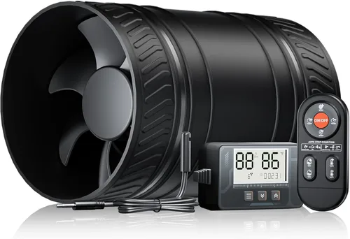 Miniatura 12 de Ventilador de conducto en línea de 4 pulgadas con controlador de velocidad, ventiladores en línea mejorados, ventilador de conducto de escape