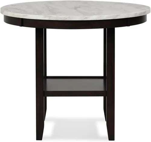 Miniatura 4 de New Classic Furniture Celeste - Juego de encimera redonda de mármol sintético de 5 piezas con 1 mesa y 4 sillas, 42 pulgadas, color azul