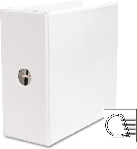 Miniatura 7 de Business Fuente 5 pulgadas Slant Anillo View Binder – Color Blanco, Blanco