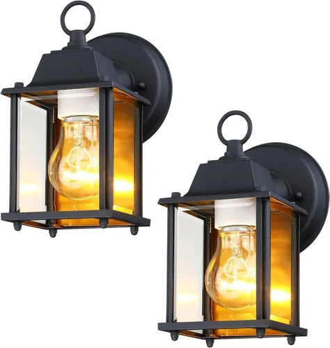 Miniatura 11 de DESIGNERS FOUNTAIN Preston Accesorio de Luz Exterior, Aplique de Pared de 8 Pulgadas para Puerta Delantera, Patio y Porche, Estaño, 1161-PW Peltre