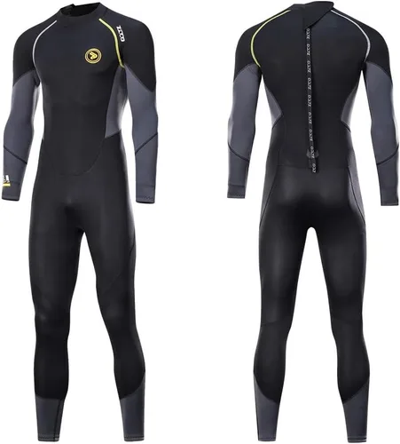 ZCCO Traje de neopreno ultra elástico de 0.118 pulgadas (0.118 in), traje de buceo de cuerpo completo con cremallera trasera, una pieza para