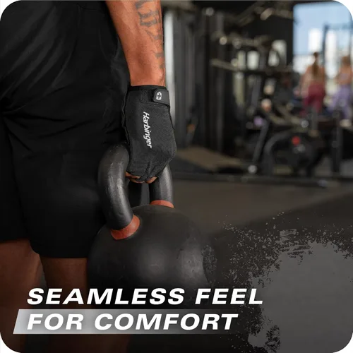 Miniatura 5 de Power Gloves 3.0 - Guantes de levantamiento de pesas duraderos de medio dedo con cierre de muñeca ajustable, palma de cuero transpirable
