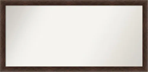 Miniatura 182 de Amanti Art Espejo de pared personalizado no biselado (24 x 27 pulgadas), marco estrecho de nogal chipre - varios tamaños personalizados - Espejo