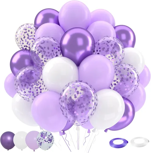 Miniatura 32 de Patimate Juego de globos de confeti negro y dorado, kit de 50 piezas de globos de látex de confeti metálico dorado negro y blanco de 12 pulgadas