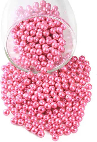 Miniatura 12 de YouLuo 200 piezas de cuentas de perlas de cristal redondas, cuentas de perlas pequeñas checas de satinado lustroso para hacer joyas, cuentas sueltas
