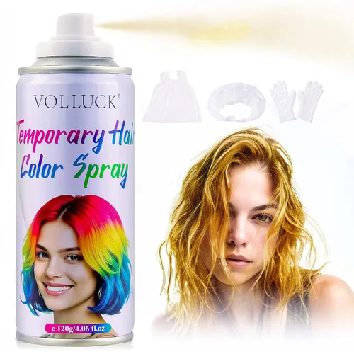 Spray de color temporal para el cabello, tinte lavable al instante para todo tipo de cabello, color vibrante para fiestas, Halloween, cosplay y uso