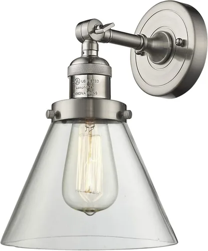 Miniatura 25 de Innovations 203-BB-G54 1 Aplique de luz, pantalla de campana pequeña, latón cepillado