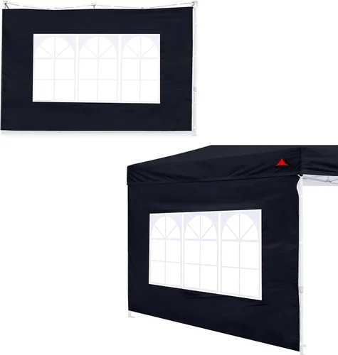 Miniatura 14 de Scocanopy Pared lateral con ventana para estructura de toldo de 10 x 10 pies, 2 paquetes solo de pared solar, beige Turquesa