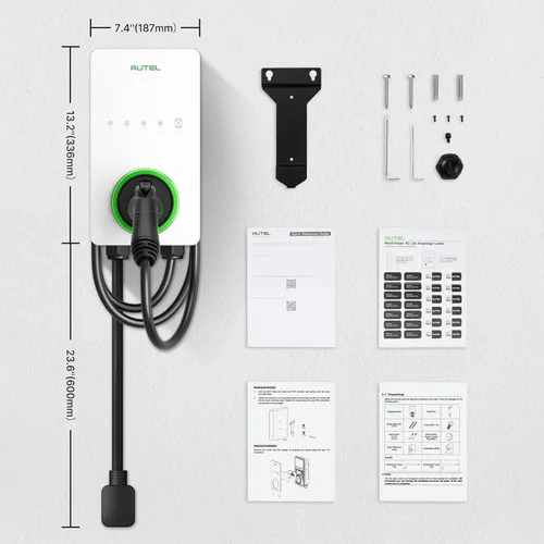 Miniatura 9 de Autel MaxiCharger - Cargador EV de nivel 2 de hasta 40 amperios, 240 V, estación de carga rápida para vehículos eléctricos para interiores y Blanco