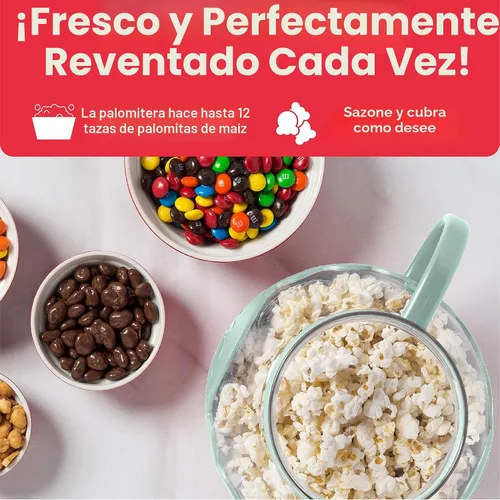 Miniatura 4 de Ecolution - Palomitero MicroPop patentado para microondas, con vidrio seguro para temperatura, tapa 3 en 1 mide granos y derrite mantequilla, hecho