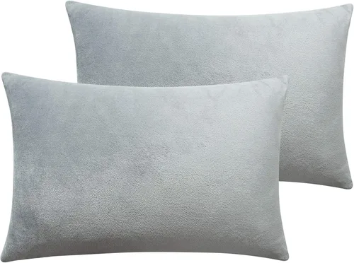 Miniatura 52 de NTBAY - Fundas de almohada de terciopelo con cierre para niños pequeños, 2 unidades, acogedoras, de lujo, de franela y felpa, para viajes, 33 x 46