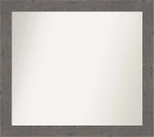 Miniatura 49 de Amanti Art Espejo de baño gris para sobre el fregadero, 31 x 48 pulgadas, espejo de tocador rectangular estrecho de color gris, marco de madera