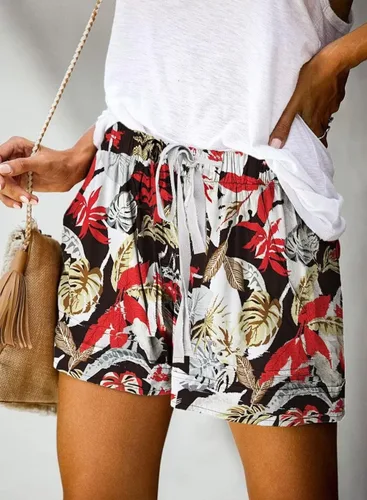 Miniatura 2 de Fekoafe - Pantalones cortos de algodón para verano, con cintura elástica y cordón, para mujer, cómodos, con bolsillos
