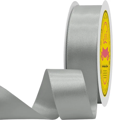 Miniatura 94 de Cinta de satén blanca antigua de doble cara de 1-1/2 pulgadas x 50 yardas, cinta de poliéster para envolver regalos, día de San Valentín, bodas