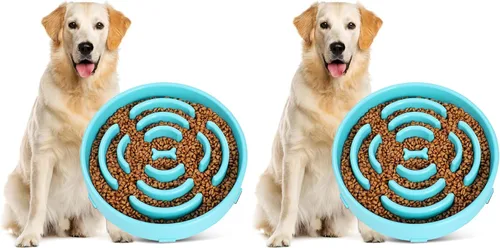 Miniatura 9 de JASGOOD, cuencos de alimentación lenta para perros grandes, antiasfixia, comedero más lento, tazón de rompecabezas para mascotas de alimentación