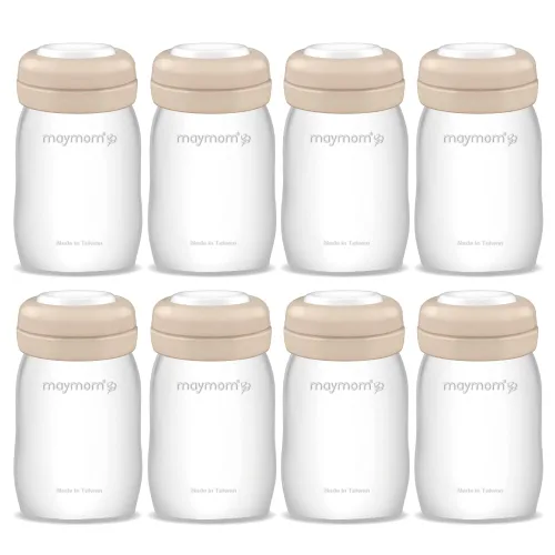 Miniatura 13 de Maymom Botella de recolección de leche de boca ancha con tapa de cúpula, parte superior de botella, disco SureSeal; compatible con botellas Spectra