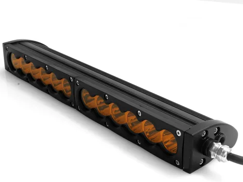 AngelMa - Barra de luz LED de 13 pulgadas, haz de punto ámbar de una sola fila, 9000 lm, lámpara súper brillante para camioneta SUV, ATV, UTV
