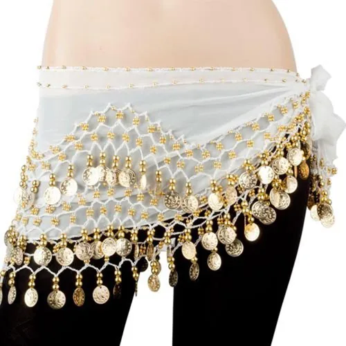 Miniatura 9 de Bellylady Gold Coins - Bufanda de cadera para danza del vientre, cinturón de baile al por mayor y pulsera gitana