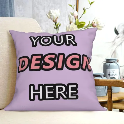 Miniatura 7 de Customized Pillow for Mother's Day Add Your Text/Logo Here Customized Photo Pillowcase for Chair and Couch 12''x12'' Purple